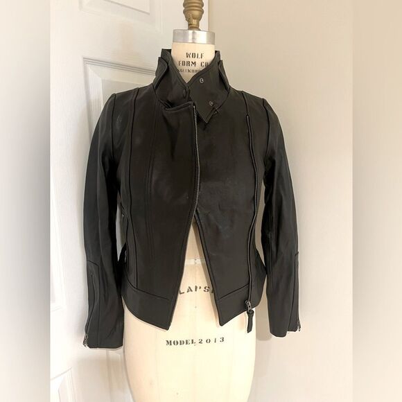 Mackage for Aritzia lamb leather moto Jacket‎ women’s size Small - Picture 1 of 7